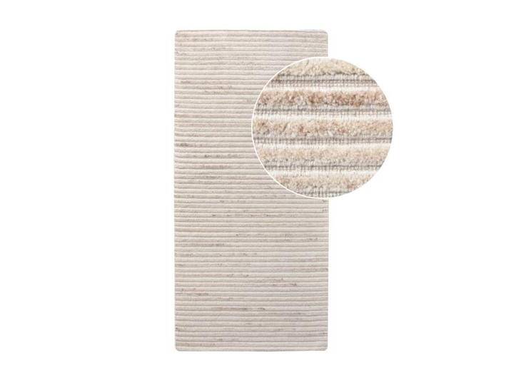 Läufer Teppich in Cremeweiß mit Streifenmuster Läufer Teppich in Cremeweiß mit Streifenmuster von 4Home