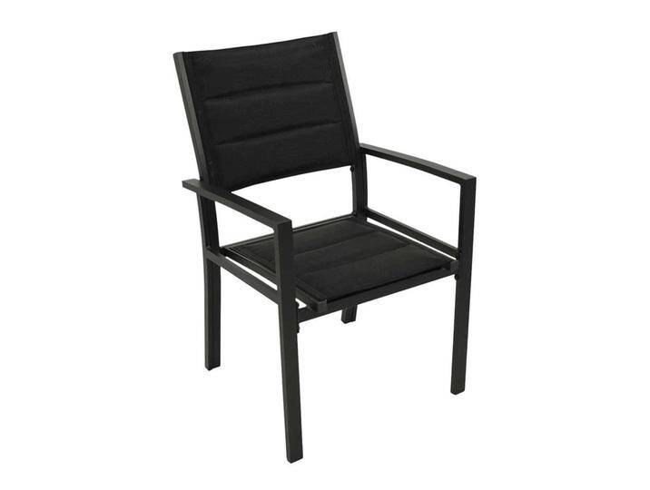 Leichte Gartenstühle aus Aluminium Dunkelgrau und Schwarz (2er Set) von 4Home