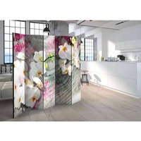 Leinwand Paravent mit Orchideen Blüten 5-teilig von 4Home