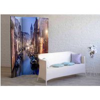 Leinwand Paravent mit Venedig bei Nacht Motiv 3 teilig von 4Home