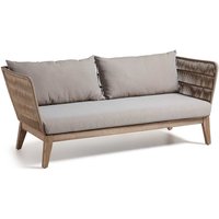 Lounge Couch in Beige Eukalyptusholz von 4Home