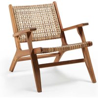 Loungesessel aus Rattan und Akazie Massivholz Skandi Design von 4Home