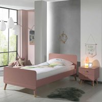 Mädchen Jugendbett in Rosa und Goldfarben Nachttisch (zweiteilig) von 4Home