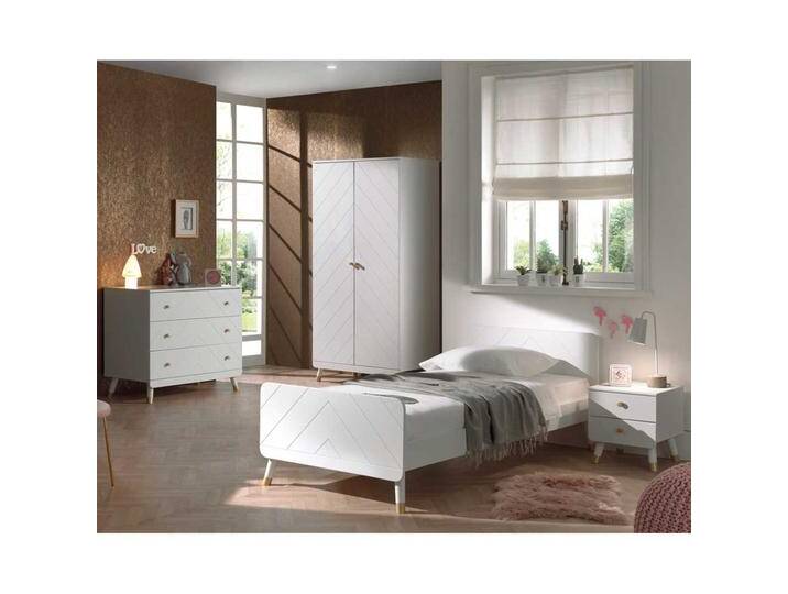 Mädchen Schlafzimmer in Weiß & Goldfarben Schrank (vierteilig) von 4Home