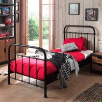 Metallbett in Schwarz 90x200 von 4Home