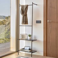 Minimalismus Garderobe in Schwarz 162 cm hoch - 60 cm breit von 4Home