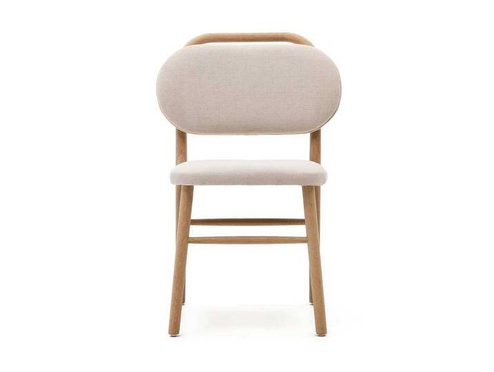 Moderne Esszimmerstühle in Beige und Eiche 48 cm Sitzhöhe (2er Set) von 4Home