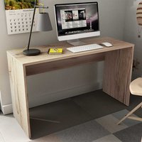 Moderner Schreibtisch mit Wangen Gestell Wildeichefarben von 4Home