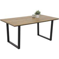 Moderner Tisch Loft Stil in Zinneichefarben und Schwarz 160 cm breit von 4Home