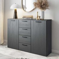 Modernes Sideboard in Eiche Grau vier Schubladen von 4Home