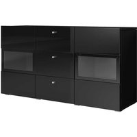 Modernes Sideboard mit Hochglanz Front Schwarz von 4Home