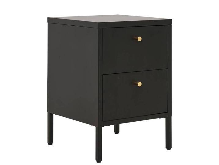 Nachtkommode Nachtschrank aus Metall mit Vierfußgestell von 4Home