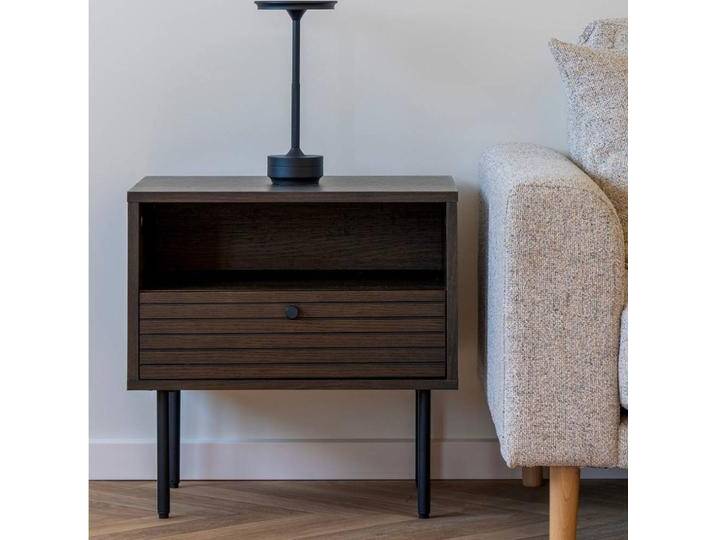 Nachtkommode Nachtschrank mit einem offenen Fach in Holz Braun von 4Home