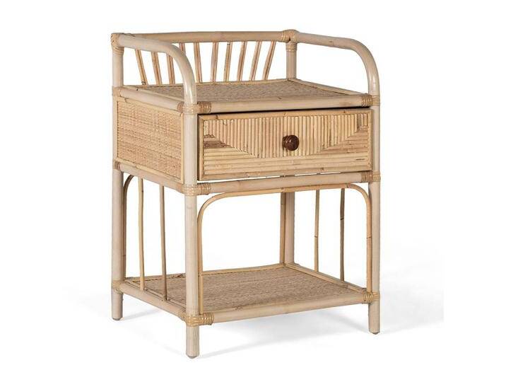 Nachttisch Nachtschrank aus Rattan mit einer Schublade von 4Home
