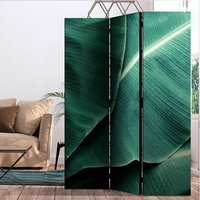 Paravant Raumteiler mit Blatt Motiv Grüntönen von 4Home