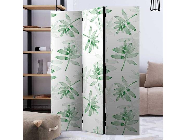 Paravant in Weiß und Grüntönen Blättermuster Paravant in Weiß und Grüntönen Blättermuster von 4Home