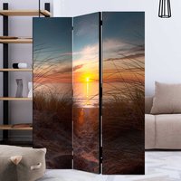 Paravent Raumteiler mit Strand Motiv Sonnenuntergang von 4Home