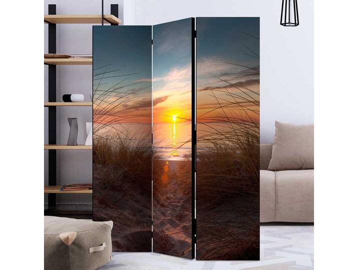 Paravent Raumteiler mit Strand Motiv Sonnenuntergang von 4Home