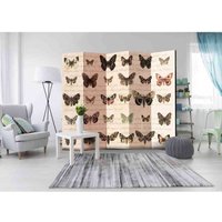 Paravent Trennwand mit Schmetterlingen 225 cm breit von 4Home