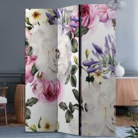 Paravent Umkleide in Pastell Bunt Rosen Motiv von 4Home