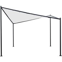 Pavillon 350 cm breit Weiß und Schwarz von 4Home