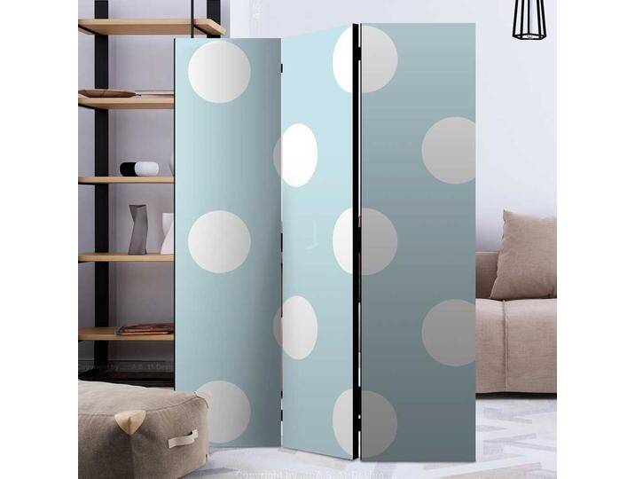 Polka dots Paravent im Retrostil Hellblau & Weiss Polka dots Paravent im Retrostil Hellblau & Weiss von 4Home