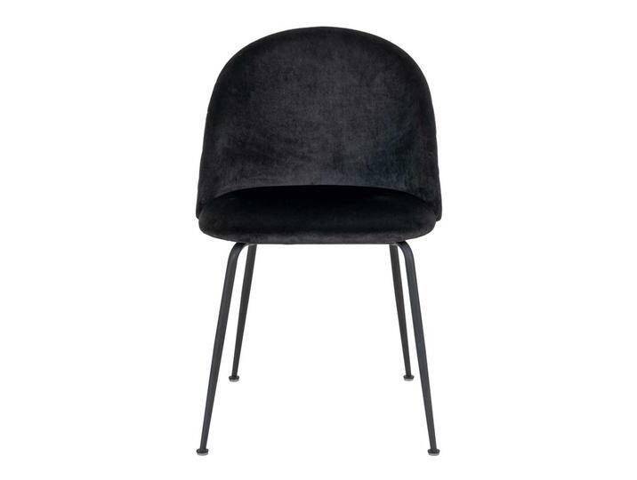Polsterstuehle Esszimmer in Schwarz Samt Retrostil (2er Set) von 4Home