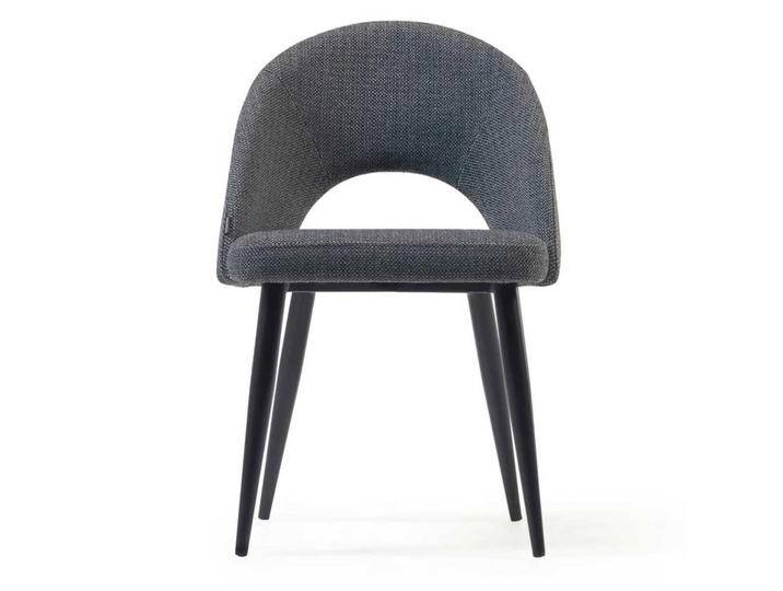 Polsterstühle mit Ausschnitt in Dunkelgrau Schwarz (2er Set) von 4Home