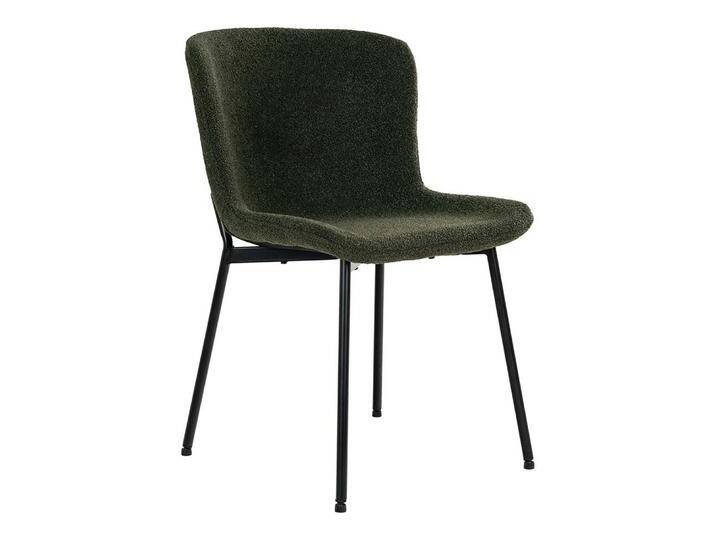 Polsterstuhl Esszimmer Esstischstühle in Dunkelgrün und Schwarz (2er Set) von 4Home