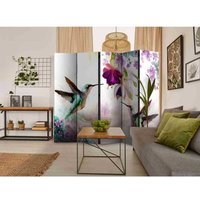 Praxis Raumteiler mit Kolibri Motiv und Blumen 225 cm breit von 4Home