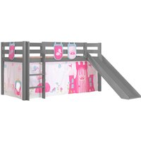 Prinzessin Bett aus Kiefer Massivholz mit Rutsche von 4Home