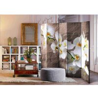 Raumteiler Paravent mit Orchideen Blüten Motiv 5-teilig von 4Home