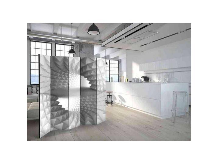 Raumteiler Paravent mit abstraktem 3D Motiv Grau von 4Home