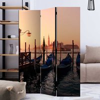 Raumteiler klappbar mit VENEDIG Motiv Leinwand Füllung von 4Home