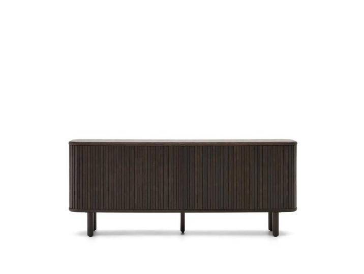 Retro Look Sideboard mit zwei Schiebetüren Schwarzbraun von 4Home