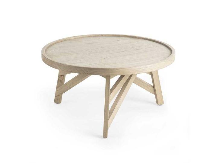 Runder Massivtisch in Grey Wash lackiert Mindiholz Runder Massivtisch in Grey Wash lackiert Mindiholz von 4Home