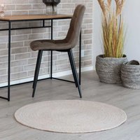 Runder Teppich in Cremefarben Skandi Design von 4Home