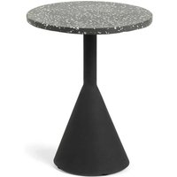 Runder Tisch mit Terazzo Platte Säulengestell von 4Home