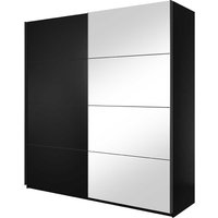Schiebeschrank schwarz in modernem Design einer Spiegeltür von 4Home