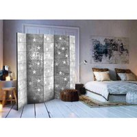 Schlafzimmer Paravent mit Sternen Grau und Weiß von 4Home