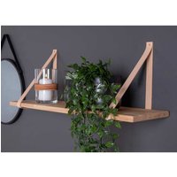 Schlichtes Wandboard im Skandi Design Massivholz und Leder von 4Home