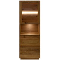 Schrank Vitrine 205 cm hoch Zerreiche Massivholz von 4Home