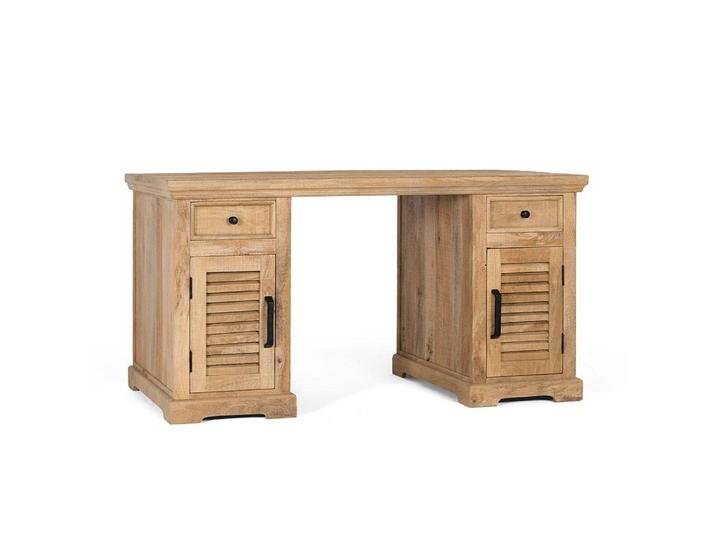 Schreibtisch Büroschreibtisch mit zwei Türen und Metallgriffen Schreibtisch Büroschreibtisch mit zwei Türen und Metallgriffen von 4Home