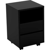 Schreibtisch Rollcontainer in Schwarz 40x62x40 cm von 4Home