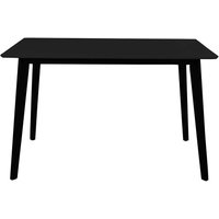 Schwarzer Küchentisch mit rechteckiger Tischplatte 120 cm breit von 4Home