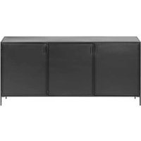 Schwarzes Sideboard aus Metall Industrie Stil von 4Home