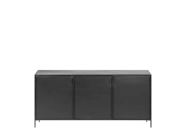 Schwarzes Sideboard aus Metall Industrie Stil von 4Home