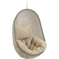 Schwebender Sessel in Beige und Grau Kunstrattan von 4Home