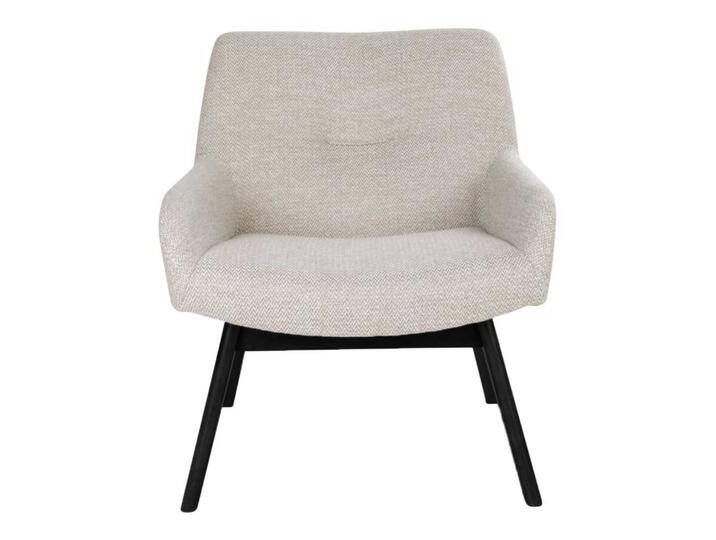 Sessel im Retro Design Creme Weiß Webstoff von 4Home