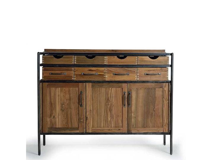 Sideboard Esszimmersideboard aus Massivholz mit Vierfußgestell aus Metall von 4Home